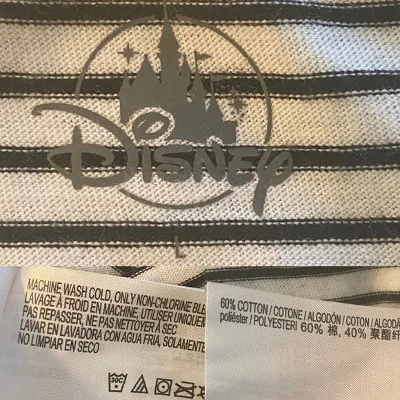 Disney Tinker Bell Multicolor Striped Sleeveless T-shrt, Women's Large - Picture 9 of 9